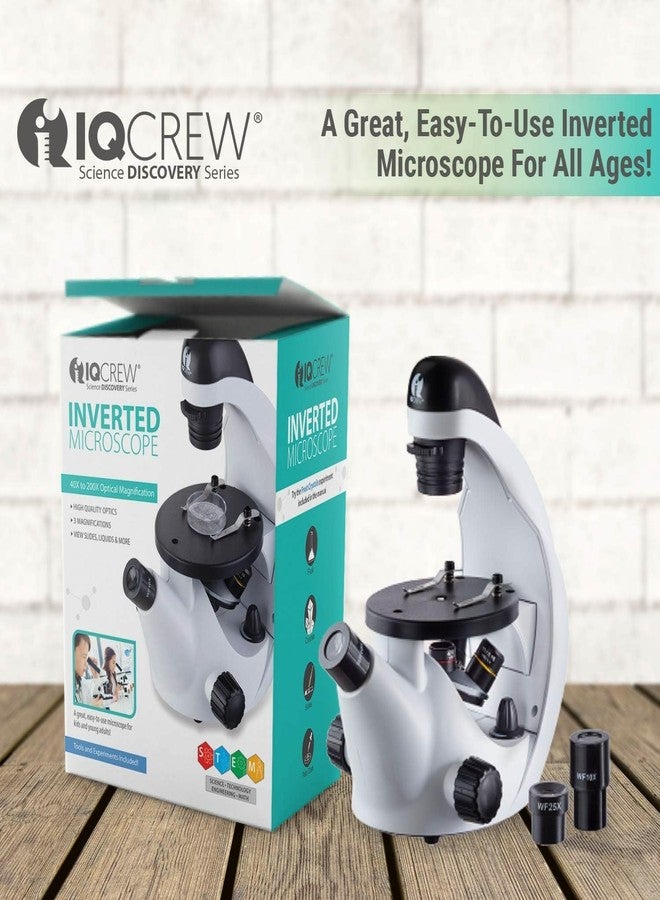 IQCrew by AmScope 40X-200X Kids Inverted Compound Microscope for Students - Image 2